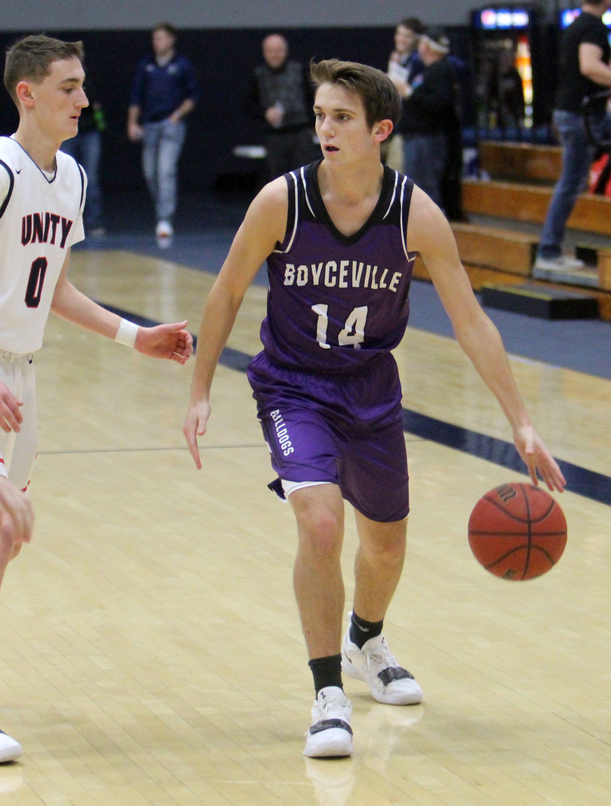 Boyceville boys basketball vs Unity at UW-Stout 12-1-18